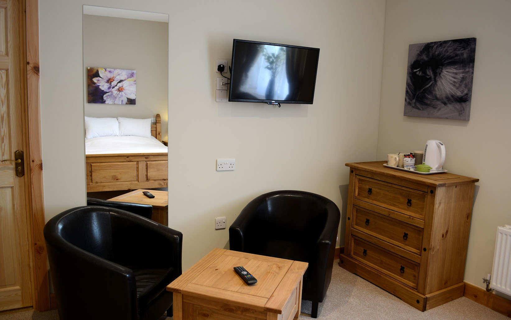 Sitting area in one of our spacious double rooms